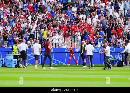 Torjubel/Jubel Schweiz nach Tor zum 1:0 Remo Freuler (Schweiz, #08) GER, Schweiz v. Italien, Fussball Europameisterschaft, UEFA Euro 2024, Achtelfinale, 29.06.2024 Foto : Eibner-Pressefoto/Marcel von Fehrn Banque D'Images