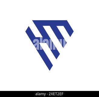 Conception de modèle de vecteur de conception de logo HM pour la marque, logo HM, icône HM, lettre HM, initiale HM, logo mh, icône mh, lettre mh, initiale mh, symbole mh, hm vecto Illustration de Vecteur