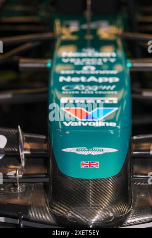 Aston Martin nosecone avant la course de sprint de formule 1 Qatar Airways Grand Prix d'Autriche 2024, RedBull Ring, Spielberg, Autriche 29 juin 2024 Banque D'Images