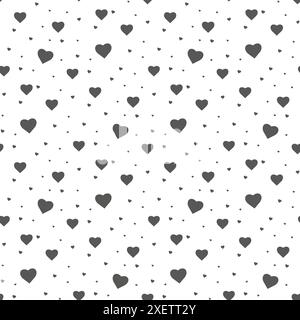 motif sans couture de coeurs noirs. illustration. spe 10 Illustration de Vecteur