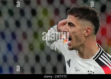 Dortmund, Allemagne. 29 juin 2024. L'Allemand Kai Havertz célèbre après avoir marqué 1-0 points lors du match de football Euro 2024 entre l'Allemagne et le Danemark au stade BVB de Dortmund, Allemagne - samedi 29 juin 2024. Sport - Soccer . (Photo de Spada/LaPresse) crédit : LaPresse/Alamy Live News Banque D'Images