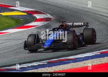 Red Bull Ring, Spielberg, Autriche. 29 juin 2024 ; Alexander Albon de Thaïlande et Williams Racing lors du Grand Prix de formule 1 d'Autriche crédit : Jay Hirano/AFLO/Alamy Live News Banque D'Images