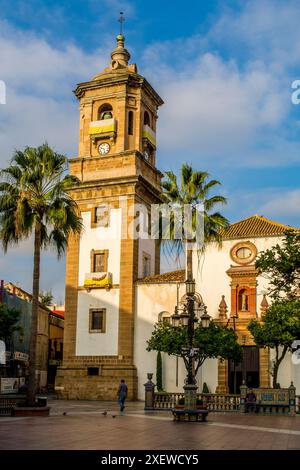 Église de la Palma, Plaza Alta place principale Algeciras, Espagne. Banque D'Images