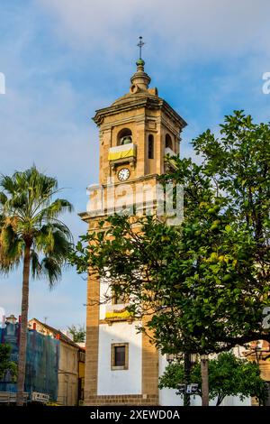 Église de la Palma, Plaza Alta place principale Algeciras, Espagne. Banque D'Images