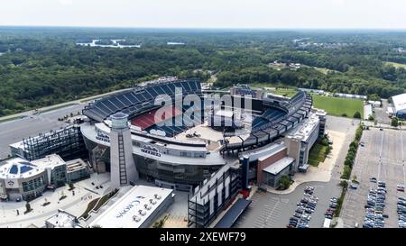 Foxborough, ma, États-Unis. 26 juin 2024. Le stade Gillette, qui abrite les Patriots et la Révolution, s'étend à Foxborough, ma, servant des sports et des événements avec une capacité de 64 628 personnes, ouvert en 2002 (crédit image : © Walter G. Arce Sr./ASP via ZUMA Press Wire) USAGE ÉDITORIAL SEULEMENT! Non destiné à UN USAGE commercial ! Banque D'Images