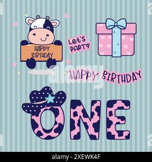 Numéro de bougie d'anniversaire illustration vectorielle numéros de doodle dessinés à la main Illustration de Vecteur