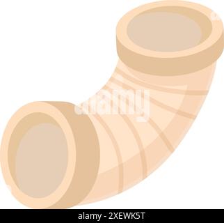 Hamster fonctionnant dans une vue isométrique de l'icône de tube en plastique transparent vide Illustration de Vecteur