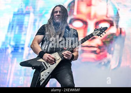 Clisson, France. 29 juin 2024. Accepter de se produire sur scène au Hellfest Open Air Festival à Clisson, France, le 29 juin 2024. Photo de Julien Reynaud/APS-médias/ABACAPRESS. COM Credit : Abaca Press/Alamy Live News Banque D'Images