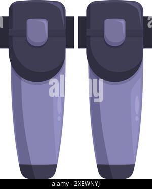 L'exosquelette moderne soutient les jambes en position debout, nouvelle technologie en médecine Illustration de Vecteur