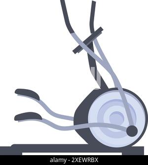 Machine d'entraînement elliptique pour l'entraînement de fitness debout sur fond blanc Illustration de Vecteur