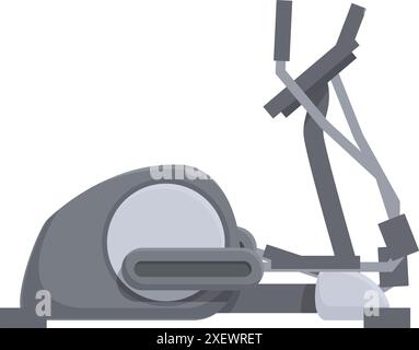 Entraîneur elliptique debout sur le sol pour un entraînement complet du corps Illustration de Vecteur