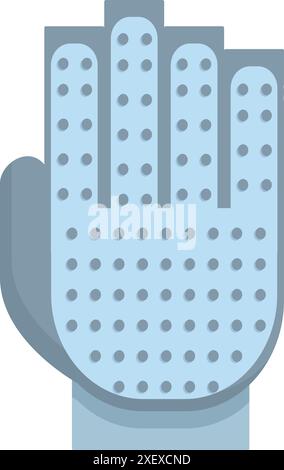 Illustration d'un gant de travail avec une surface antidérapante pointillée, offrant une protection et une meilleure adhérence pour les travaux de construction et industriels Illustration de Vecteur