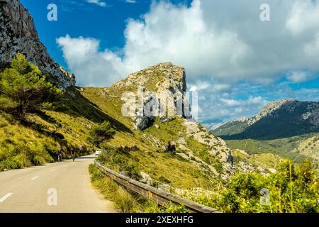 Sur le chemin du point culminant sur la belle île des Baléares Majorque - Cap de Formentor - Espagne Banque D'Images