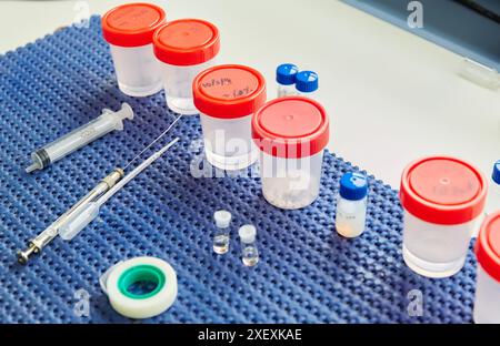 Laboratoire, recherche sur la synthèse, l'assemblage et la transformation des polymères, Donostia, Saint-Sébastien, Gipuzkoa, pays Basque, Espagne, Europe Banque D'Images