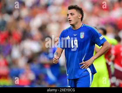 Berlin, Allemagne. 29 juin 2024. Mateo Retegui (Italien) Berlin, 29.06.2024, Fussball, UEFA EURO 2024 in Deutschland, Achtelfinale, Schweiz - Italien 2:0Mateo Retegui d'Italie lors du match UEFA Euro 2024 entre la Suisse et l'Italie, Round of 16, joué à l'Olympiastadion le 29 juin 2024 à Munich, Allemagne. (Photo de Valeria Witters/Witters/PRESSINPHOTO) crédit : AGENCE SPORTIVE PRESSINPHOTO/Alamy Live News Banque D'Images