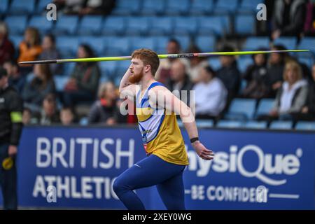 Benjamin East lors du Microplus UK Athletics Championships Day 2 au Manchester Regional Arena, Manchester, Royaume-Uni. 30 juin 2024. (Photo de Craig Thomas/News images) à Manchester, Royaume-Uni le 30/06/2024. (Photo de Craig Thomas/News images/SIPA USA) crédit : SIPA USA/Alamy Live News Banque D'Images