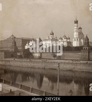 Photo ancienne du Kremlin de Moscou. Empire russe. 1905 Banque D'Images