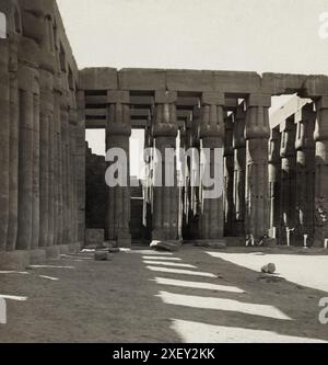 Égypte ancienne.Période Empire.Cour C. Temple de Louxor, Égypte.1900s Banque D'Images