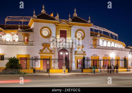 Plaza de toros de la Real Maestranza de Sevilla, Torres de Séville, Andalousie, Espagne Banque D'Images