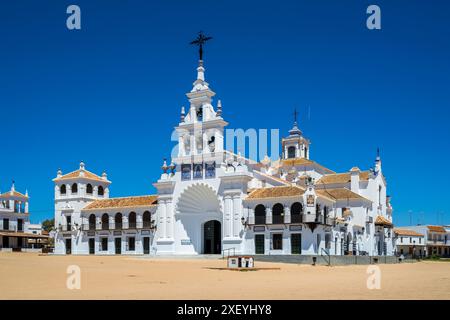 Ermita de la Virgen del Rocio, El Rocio, Huelva, Andalousie, Espagne Banque D'Images