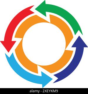 Icônes de flèche circulaire vecteur Illustration de Vecteur