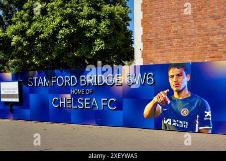 Stamford Bridge accueille le Chelsea Football Club, Fulham, Borough of Hammersmith & Fulham, Londres, Angleterre, Royaume-Uni Banque D'Images