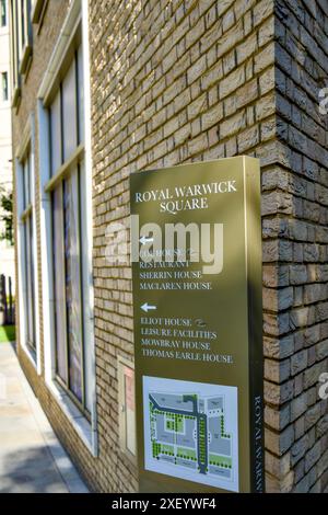 Royal Warwick Square, Kensington, Royal Borough of Kensington & Chelsea, Londres, Angleterre, Royaume-Uni Banque D'Images