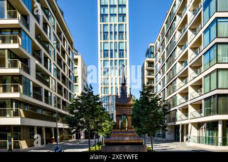 Royal Warwick Square, Kensington, Royal Borough of Kensington & Chelsea, Londres, Angleterre, Royaume-Uni Banque D'Images