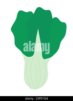Elément de salade de laitue. Nourriture estivale. Illustration vectorielle plate. Illustration de Vecteur