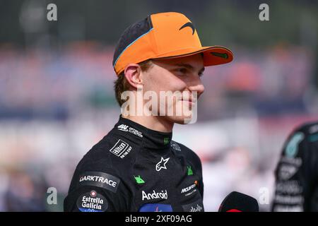 Spielberg, Mezzolombardo, Autriche. 30 juin 2024. Le pilote australien OSCAR PIASTRI (McLaren F1 Team) après avoir remporté la deuxième place au Grand Prix FIA de formule 1 d'Autriche 2024 au Red Bull Ring circuit de Spielberg. (Crédit image : © Daisy Facinelli/ZUMA Press Wire) USAGE ÉDITORIAL SEULEMENT! Non destiné à UN USAGE commercial ! Banque D'Images