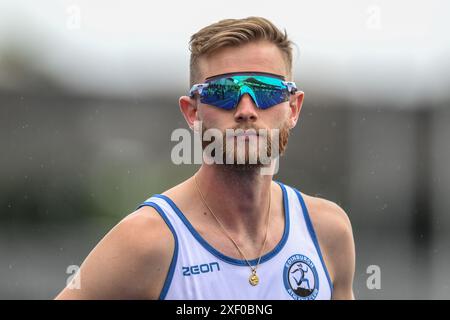 Josh Kerr lors du Microplus UK Athletics Championships Day 2 au Manchester Regional Arena, Manchester, Royaume-Uni, 30 juin 2024 (photo par Craig Thomas/News images) à Manchester, Royaume-Uni le 30/06/2024. (Photo de Craig Thomas/News images/SIPA USA) Banque D'Images