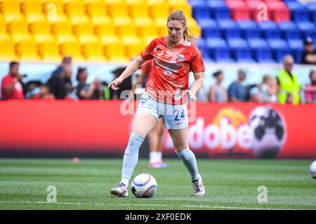 Harrison, États-Unis. 30 juin 2024. Harrison, États-Unis, 30 juin 2024 : Veronica Latsko (24 Seattle Reign FC) pendant les échauffements avant le match de la National Women's Soccer League entre Gotham FC et Seattle Reign FC au Red Bull Arena à Harrison, NJ États-Unis (USAGE ÉDITORIAL SEULEMENT). (Rebekah Wynkoop/SPP) crédit : SPP Sport Press photo. /Alamy Live News Banque D'Images