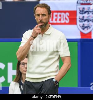 Gelsenkirchen, Allemagne. 30 juin 2024 - Angleterre - Slovaquie - Championnats UEFA Euro 2024 - R16 - Gelsenkirchen. Gareth Southgate, directeur de l'Angleterre. Image : Mark pain / Alamy Live News Banque D'Images