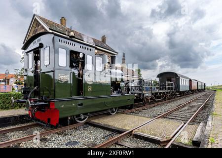 museum Steamtram Hoorn-Medemblik à la station de train à vapeur du patrimoine Medemblik Banque D'Images
