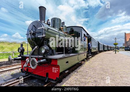 museum Steamtram Hoorn-Medemblik à la station de train à vapeur du patrimoine Medemblik Banque D'Images