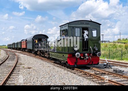 museum Steamtram Hoorn-Medemblik à la station de train à vapeur du patrimoine Medemblik Banque D'Images