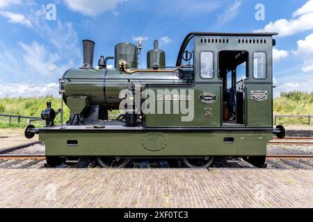 museum Steamtram Hoorn-Medemblik à la station de train à vapeur du patrimoine Medemblik Banque D'Images