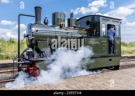 museum Steamtram Hoorn-Medemblik à la station de train à vapeur du patrimoine Medemblik Banque D'Images