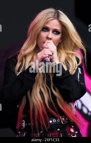 Glastonbury, Royaume-Uni. 30 juin 2024. Vu sur The Other Stage le dimanche 2024 Glastonbury Festival à Worthy Farm, Somerset Picture by Julie Edwards Credit : JEP Celebrity photos/Alamy Live News Banque D'Images