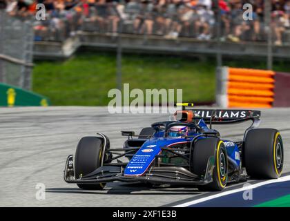 Spielberg, Autriche. 30 juin 2024. Spielberg circuit #2 Logan Sargeant usa) Williams Racing gbr) Williams FW46 Mercedes, lors du Grand Prix d'Autriche de formule 1 2024, la 11ème manche du Championnat du monde de formule 1 2024 le 28-30 juin 2024 au Red Bull Ring de Spielberg, Autriche. (Ian Bundey/SPP) crédit : SPP Sport Press photo. /Alamy Live News Banque D'Images