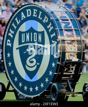 CHESTER, PA, États-Unis - 15 JUIN 2024 : MLS match entre Philadelphia Union et Inter Miami CF à Subaru Park. Banque D'Images