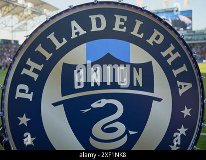 CHESTER, PA, États-Unis - 15 JUIN 2024 : MLS match entre Philadelphia Union et Inter Miami CF à Subaru Park. Banque D'Images