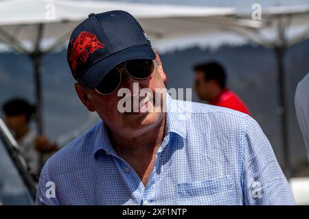 Spielberg, Autriche, le 30 juin 2024, George Lucas, célèbre star de cinéma participant au jour de la course, 11e manche du championnat de formule 1 2024. Crédit : Michael Potts/Alamy Live News Banque D'Images