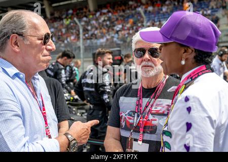 Spielberg, Autriche, le 30 juin 2024, George Lucas, célèbre star de cinéma participant au jour de la course, 11e manche du championnat de formule 1 2024. Crédit : Michael Potts/Alamy Live News Banque D'Images