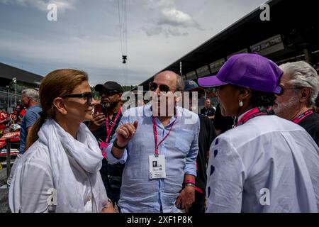 Spielberg, Autriche, le 30 juin 2024, George Lucas, célèbre star de cinéma participant au jour de la course, 11e manche du championnat de formule 1 2024. Crédit : Michael Potts/Alamy Live News Banque D'Images