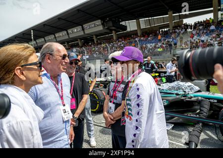 Spielberg, Autriche, le 30 juin 2024, George Lucas, célèbre star de cinéma participant au jour de la course, 11e manche du championnat de formule 1 2024. Crédit : Michael Potts/Alamy Live News Banque D'Images