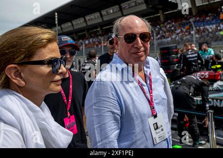 Spielberg, Autriche, le 30 juin 2024, George Lucas, célèbre star de cinéma participant au jour de la course, 11e manche du championnat de formule 1 2024. Crédit : Michael Potts/Alamy Live News Banque D'Images