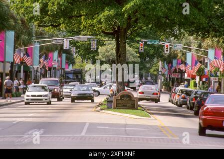 Pieds Lauderdale, Floride - Las Olas Street. Banque D'Images