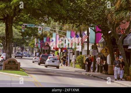 Pieds Lauderdale, Floride - Las Olas Street. Banque D'Images