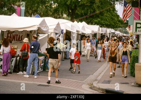 Pieds Lauderdale, Floride - Foire d'art, Las Olas Street. Banque D'Images